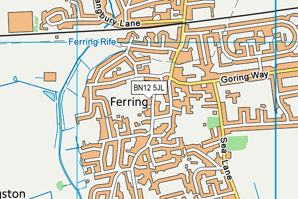 Ferring Football Club map (BN12 5JL) - OS VectorMap District (Ordnance Survey)