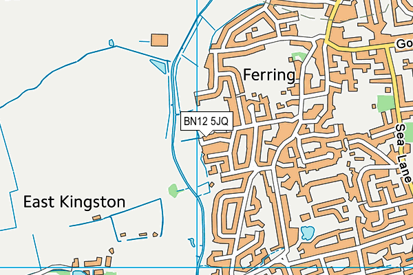 BN12 5JQ map - OS VectorMap District (Ordnance Survey)