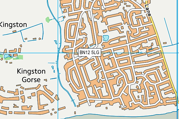 BN12 5LG map - OS VectorMap District (Ordnance Survey)