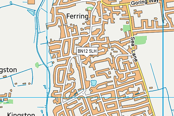 BN12 5LH map - OS VectorMap District (Ordnance Survey)