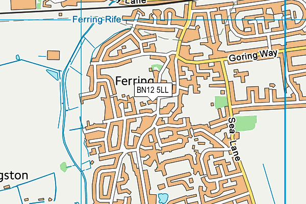 BN12 5LL map - OS VectorMap District (Ordnance Survey)