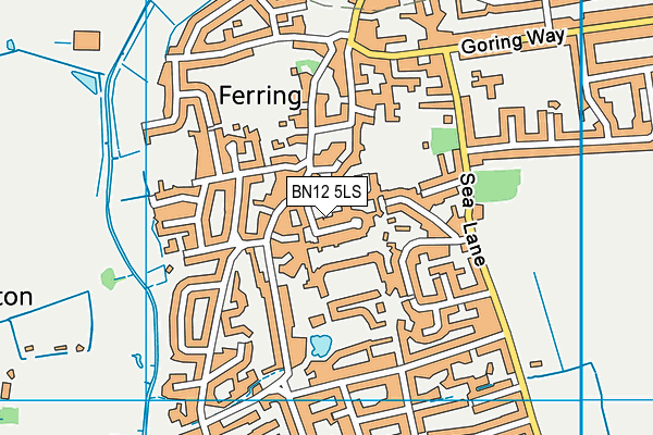 BN12 5LS map - OS VectorMap District (Ordnance Survey)