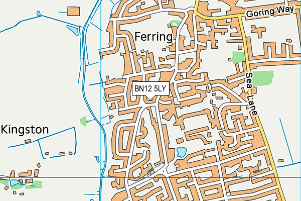 BN12 5LY map - OS VectorMap District (Ordnance Survey)