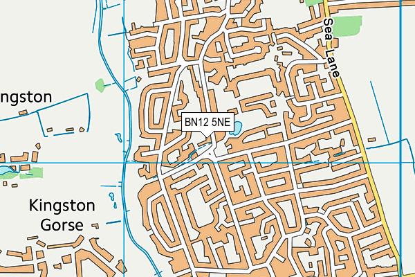 BN12 5NE map - OS VectorMap District (Ordnance Survey)