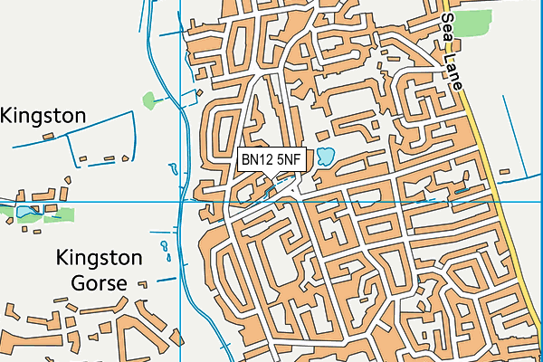 BN12 5NF map - OS VectorMap District (Ordnance Survey)