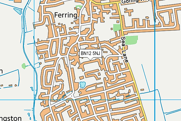 BN12 5NJ map - OS VectorMap District (Ordnance Survey)