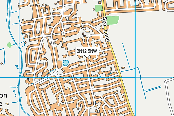 BN12 5NW map - OS VectorMap District (Ordnance Survey)