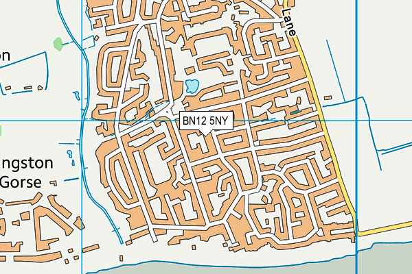 BN12 5NY map - OS VectorMap District (Ordnance Survey)