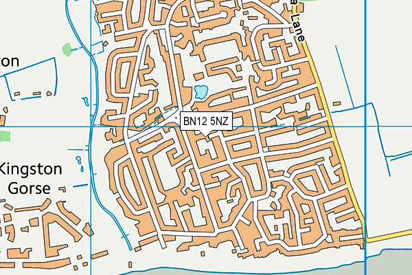 BN12 5NZ map - OS VectorMap District (Ordnance Survey)