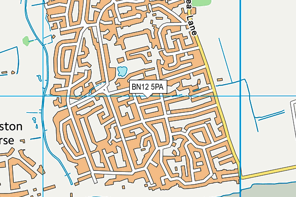 BN12 5PA map - OS VectorMap District (Ordnance Survey)