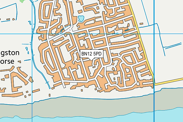 BN12 5PD map - OS VectorMap District (Ordnance Survey)