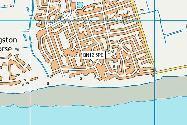 BN12 5PE map - OS VectorMap District (Ordnance Survey)