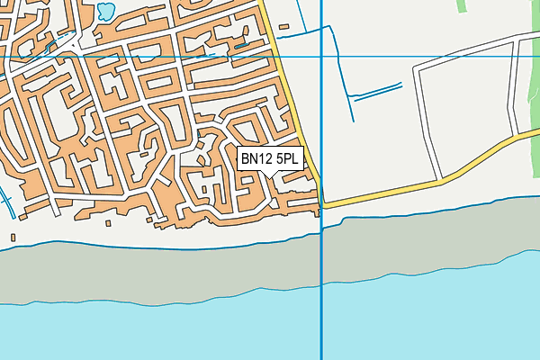 BN12 5PL map - OS VectorMap District (Ordnance Survey)