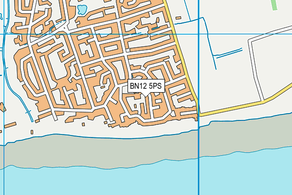 BN12 5PS map - OS VectorMap District (Ordnance Survey)
