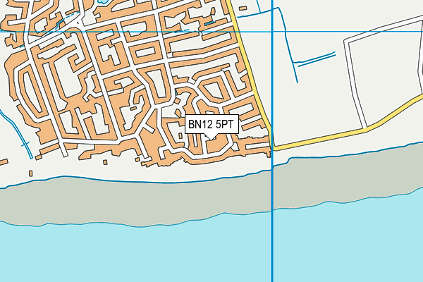 BN12 5PT map - OS VectorMap District (Ordnance Survey)