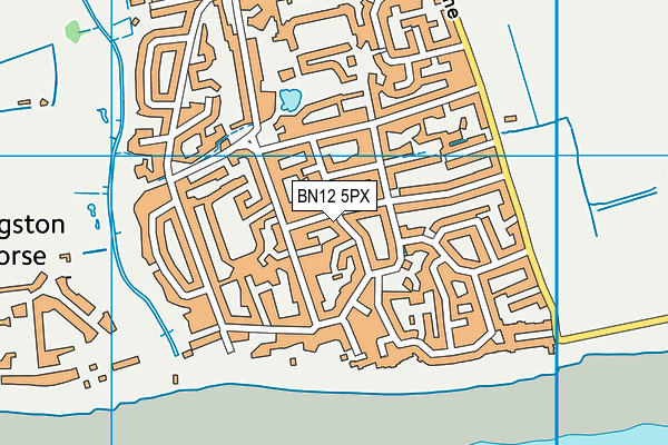 BN12 5PX map - OS VectorMap District (Ordnance Survey)