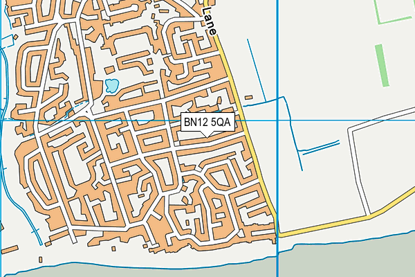 BN12 5QA map - OS VectorMap District (Ordnance Survey)