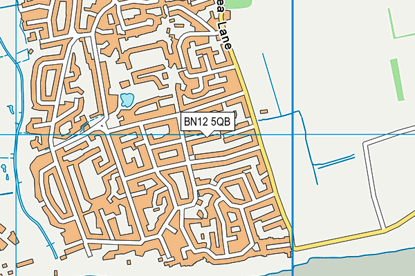 BN12 5QB map - OS VectorMap District (Ordnance Survey)