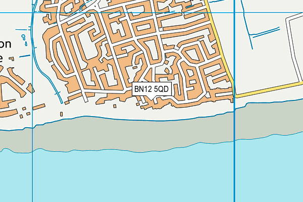 BN12 5QD map - OS VectorMap District (Ordnance Survey)