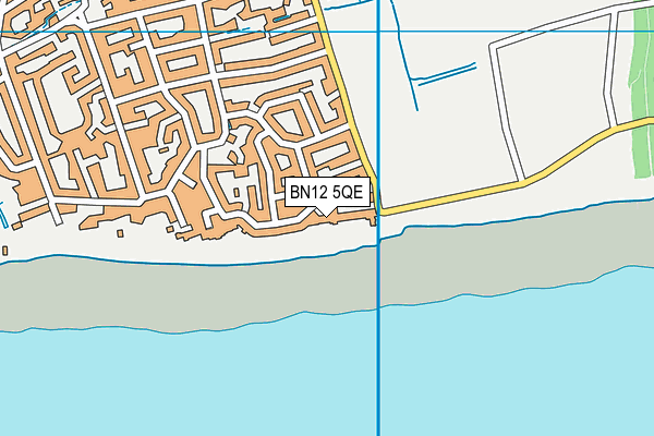 BN12 5QE map - OS VectorMap District (Ordnance Survey)