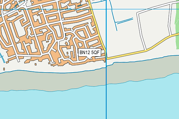 BN12 5QF map - OS VectorMap District (Ordnance Survey)