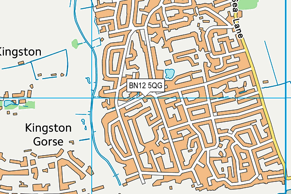 BN12 5QG map - OS VectorMap District (Ordnance Survey)