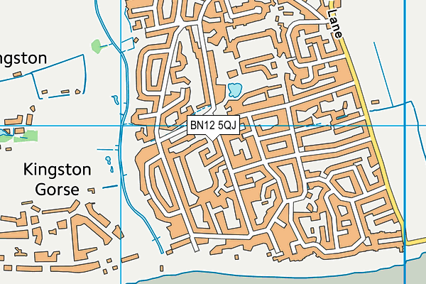 BN12 5QJ map - OS VectorMap District (Ordnance Survey)
