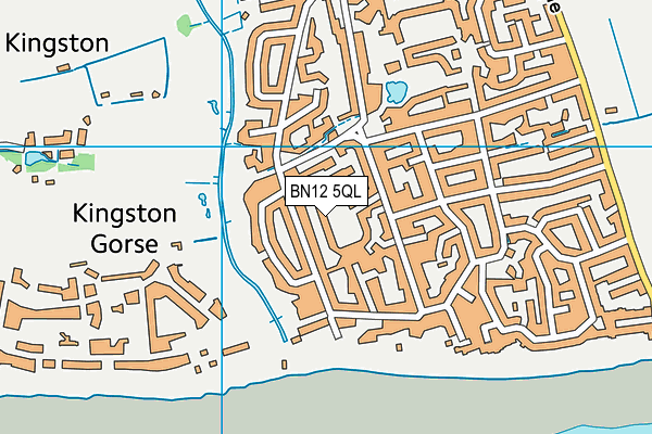 BN12 5QL map - OS VectorMap District (Ordnance Survey)