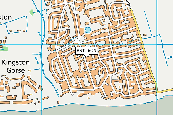 BN12 5QN map - OS VectorMap District (Ordnance Survey)