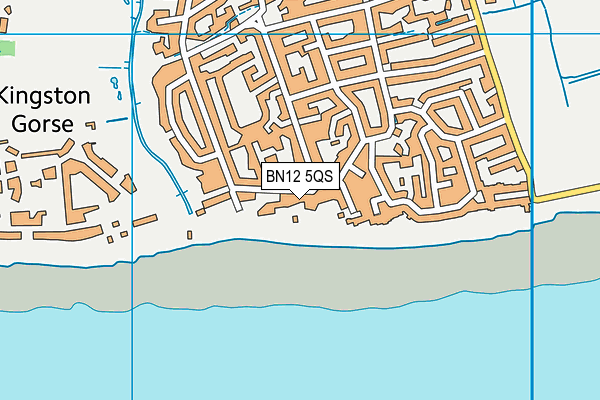 BN12 5QS map - OS VectorMap District (Ordnance Survey)