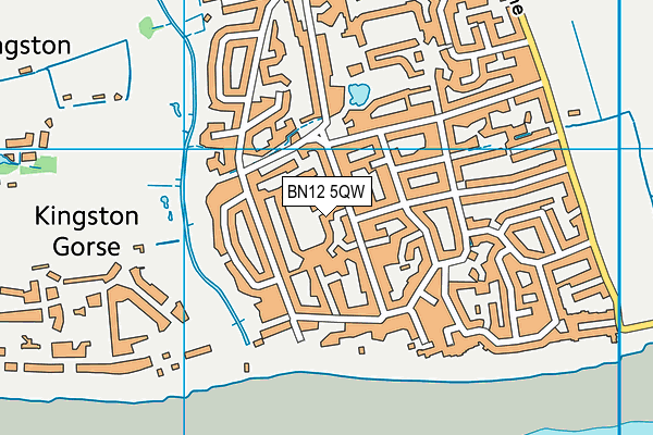 BN12 5QW map - OS VectorMap District (Ordnance Survey)