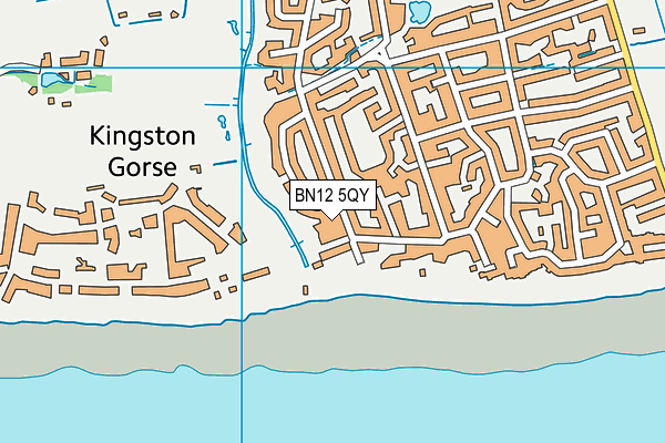 BN12 5QY map - OS VectorMap District (Ordnance Survey)
