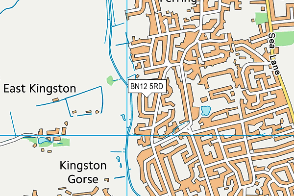 BN12 5RD map - OS VectorMap District (Ordnance Survey)