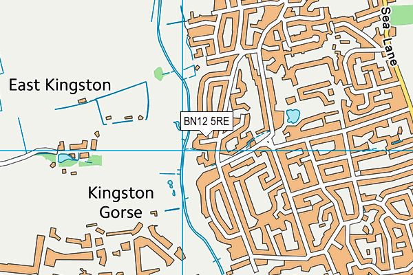 BN12 5RE map - OS VectorMap District (Ordnance Survey)