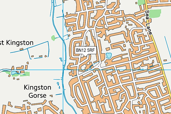 BN12 5RF map - OS VectorMap District (Ordnance Survey)
