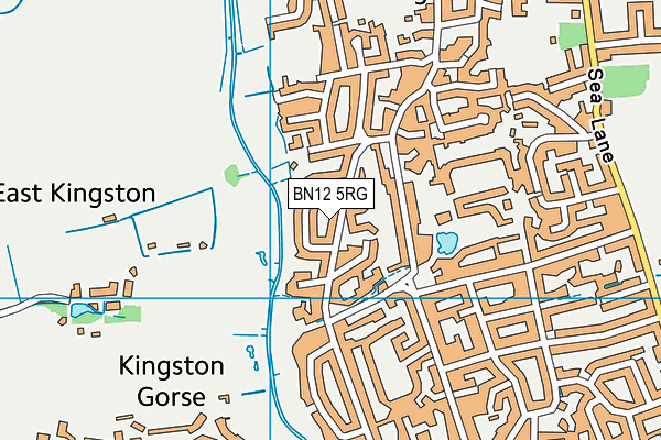 BN12 5RG map - OS VectorMap District (Ordnance Survey)