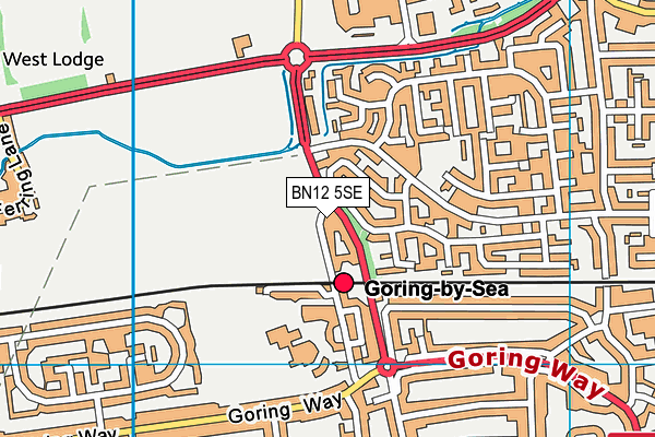BN12 5SE map - OS VectorMap District (Ordnance Survey)