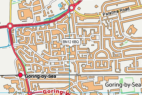 BN12 6BQ map - OS VectorMap District (Ordnance Survey)