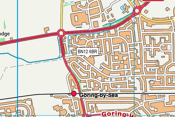 BN12 6BR map - OS VectorMap District (Ordnance Survey)