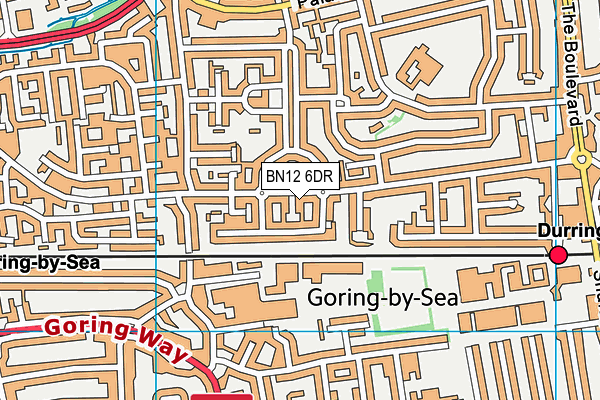 BN12 6DR map - OS VectorMap District (Ordnance Survey)