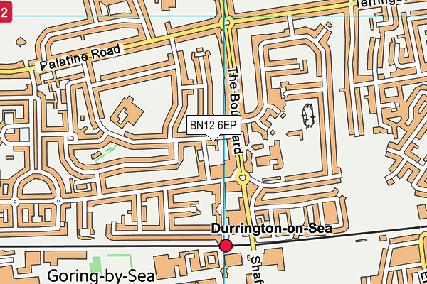 BN12 6EP map - OS VectorMap District (Ordnance Survey)