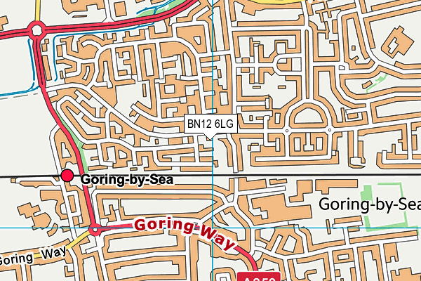 BN12 6LG map - OS VectorMap District (Ordnance Survey)