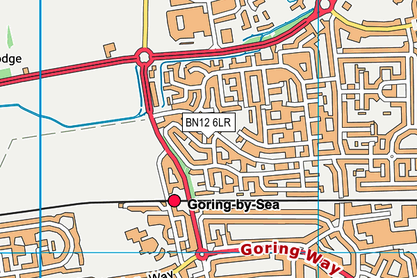 BN12 6LR map - OS VectorMap District (Ordnance Survey)
