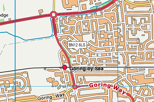 BN12 6LS map - OS VectorMap District (Ordnance Survey)