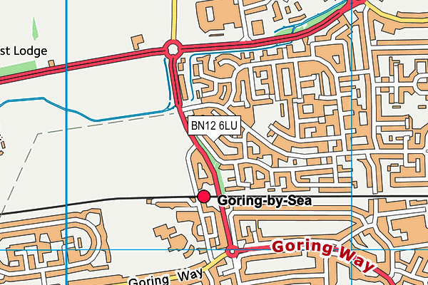 BN12 6LU map - OS VectorMap District (Ordnance Survey)