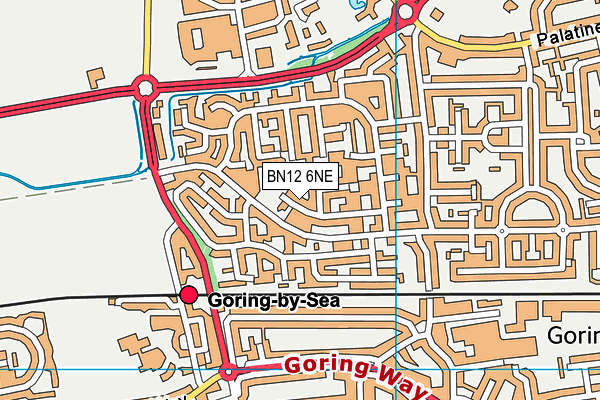 BN12 6NE map - OS VectorMap District (Ordnance Survey)