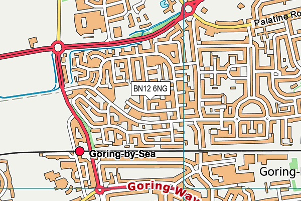BN12 6NG map - OS VectorMap District (Ordnance Survey)