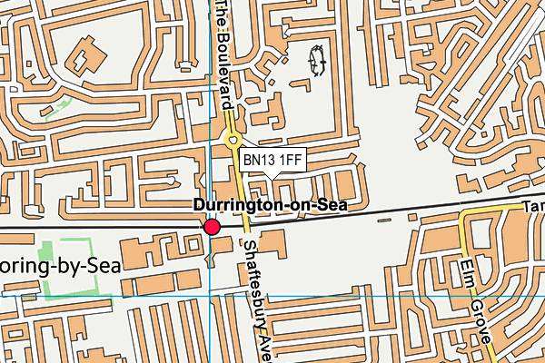 BN13 1FF map - OS VectorMap District (Ordnance Survey)
