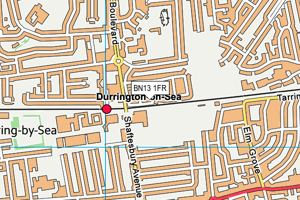 BN13 1FR map - OS VectorMap District (Ordnance Survey)