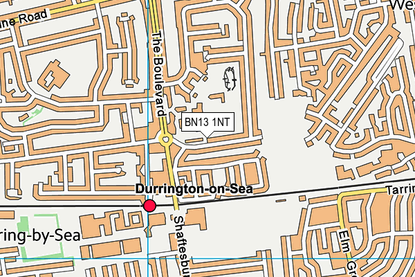 BN13 1NT map - OS VectorMap District (Ordnance Survey)